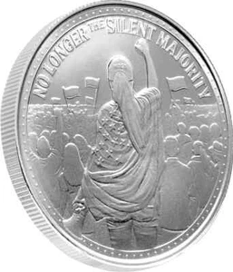 TRUMP 1 Oz Silver Round .999 BU MAGA No Longer Silent Majority L/E 0110/4500 - Picture 1 of 2