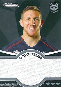2016 NRL Traders Faces of the Game (FOTG43/48) Ryan HOFFMAN Warriors - Picture 1 of 1