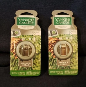 Lot of 2 Yankee Candle Balsam & Cedar Smart Scent Vent Clip Car Air Freshener - Picture 1 of 4