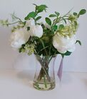 16" Peony Arrangement in Vase with Trimming Home Garden Decor - New