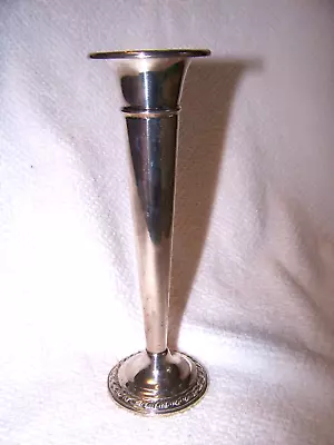 Vintage Sterling Silver Weighted  Bud Vase 7' Tall  Embellished Base Gorham #84 • 32.77£