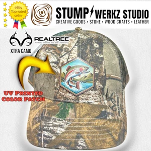 Cappello camionista berretto baseball Realtree mimetico berretto sportivo pesca trota salto colore patch - Foto 1 di 10