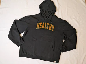 Midnight Organic Hoodie Larry June Mens XL  'HEALTHY' - Picture 1 of 5