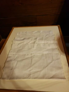 Lot Of 7 Vintage Cloth Napkins Off White Approximately 16" X 16" - Picture 1 of 3