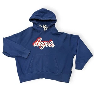 100% Authentic Palm Angels Hoodie Double Logo Blue Men’s Size Large - Picture 1 of 6