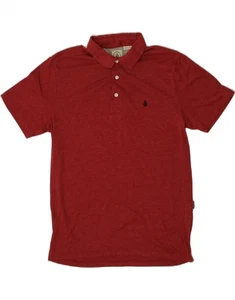 VOLCOM Mens Petit Polo Shirt Small Red Cotton EZ10 - Picture 1 of 3