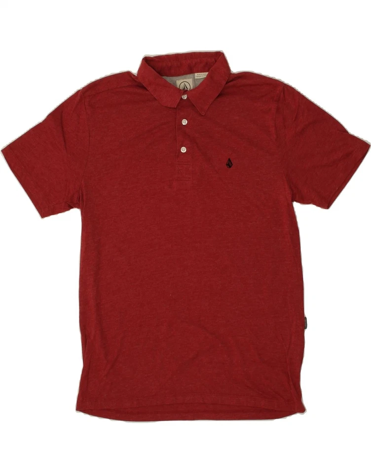 VOLCOM Mens Petit Polo Shirt Small Red Cotton EZ10 - Image 1 of 3
