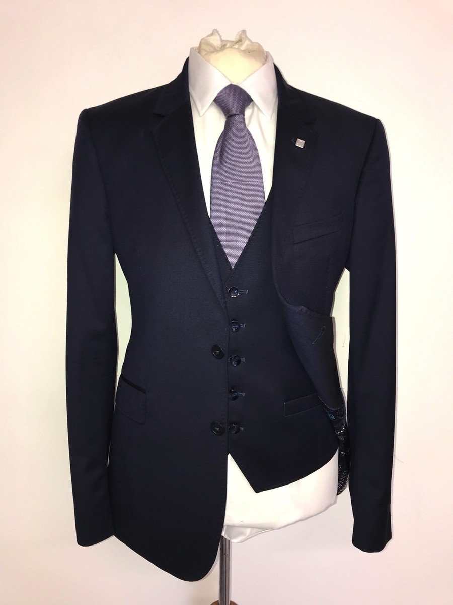 新品☆ TED BAKER スーツ　サイズ0 紺色 Ted Baker Pashion AntonJ Dinner Suit Jacket Size 36R | eBay