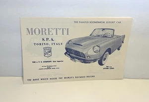 1959 MORETTI brochure Italy pint size exotic economy spyder coupe VG-MINT - Picture 1 of 3