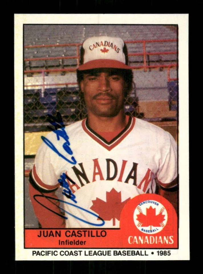1985 Cramer Vancouver Canadians 205 Juan Castillo signed auto autograph  very to - Image 1 of 2