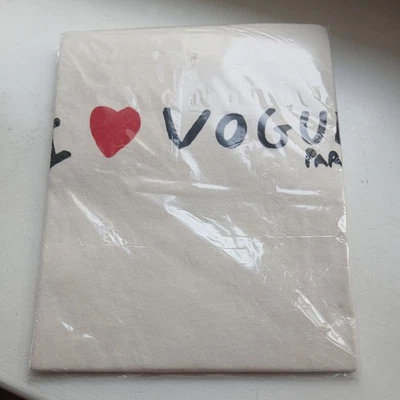 T-Shirt I love Vogue Paris Baumwolle natur, eingeschweißt give-away Flughafen - Bild 1 von 3