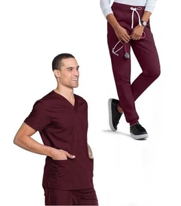 Unisex Nurse Medical Jogger Scrub Set, 4 Pockets, Short Sleeves, Stylish Fit - Picture 1 of 1