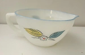 Vintage Fire King Teigschale mit blauem Rand 7 1/2" seltener Fund 1950 guter Zustand - Bild 1 von 4