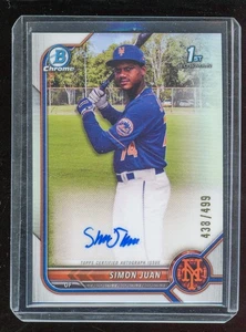 2022 Bowman Chrome Simon Juan Refactor Auto /499 1st Bowman Autograph - Picture 1 of 2