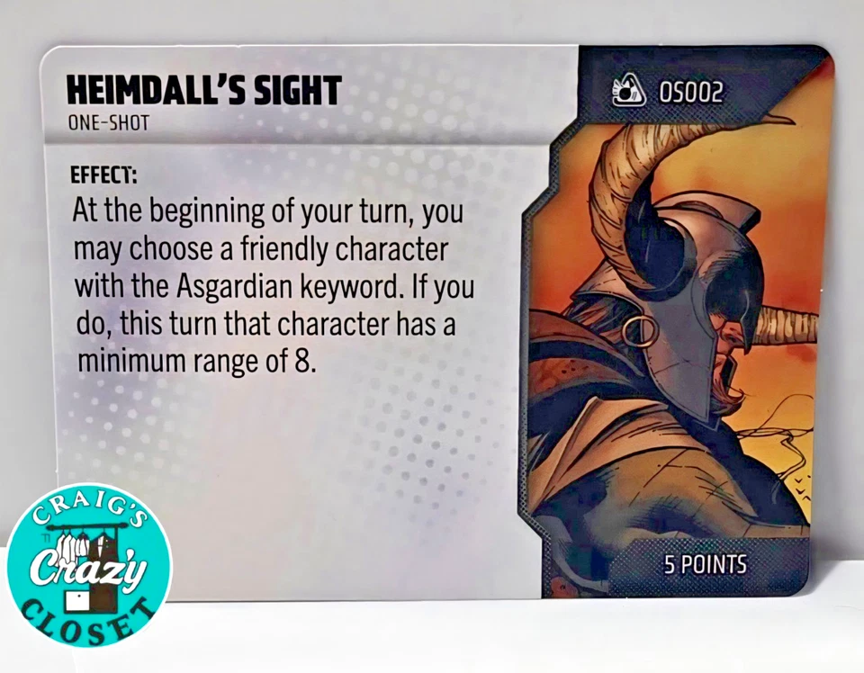 HeroClix Heimdall's Sight OS002 One-Shot Card Marvel Smash and Destroy Set New - Image 1 of 1