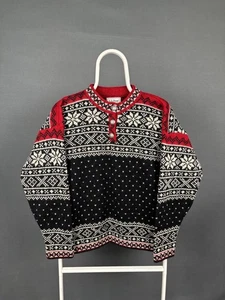 L.L. Bean Womens Sweater Size M Multicolor Wool Long Sleeve Button - Picture 1 of 6