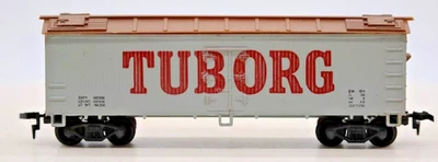 TUBORG BEER HO Scale Reefer Train Box Car Tavern Trove 1:87 Gauge TYCO Freight - Image 1 of 4