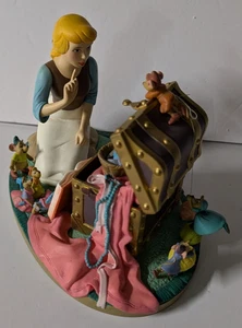 Disney 45th Ann. Cinderella Music Box Plays A Dream Is A Wish Your Heart Makes - Picture 1 of 12