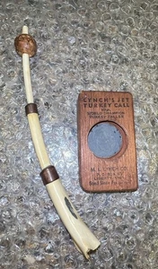 Vintage Wing Bone #Turkey Call mit Lynch’s Jet Slate World Champion Striker Liberty MS - Bild 1 von 21