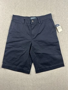 Vintage Polo Ralph Lauren Shorts Boys 14 Navy Blue Classic Chino Preppy Casual - Picture 1 of 11