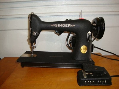 1950  SINGER SEWING MACHINE MODEL 66-18 "GODZILLA", SRVICED - Image 1 of 4