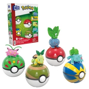MEGA Pokémon Building Toys Set Grass-Type Trainer Team with 118 Pieces, 4 Poseab - Picture 1 of 6