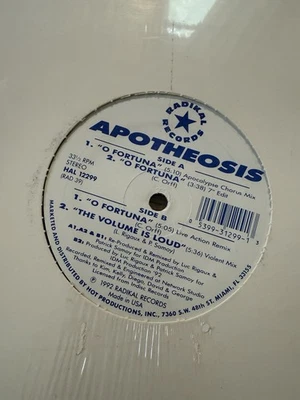 Very Rare Sealed Apotheosis O Fortuna 12” Vinyl Record Classic Album 1992 USA - Image 1 of 4