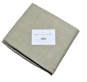 Pottery Barn lino marrón lino belga poste de lino ventana cortina transparente 50"X 108" - Imagen 1 de 3