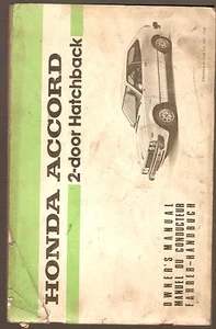 Betriebsanleitung HONDA ACCORD 2- door Hatchback Handbuch Ausgabe 1978 - Bild 1 von 3