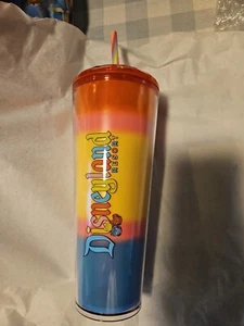 Disneyland Resort 2024 Marquee Ombre Starbucks Tumbler rot gelb blau - Bild 1 von 4