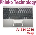 Macbook Retina 12" A1534 2016 2017 Top Case Palmrest Keyboard Grey 613-02547-a