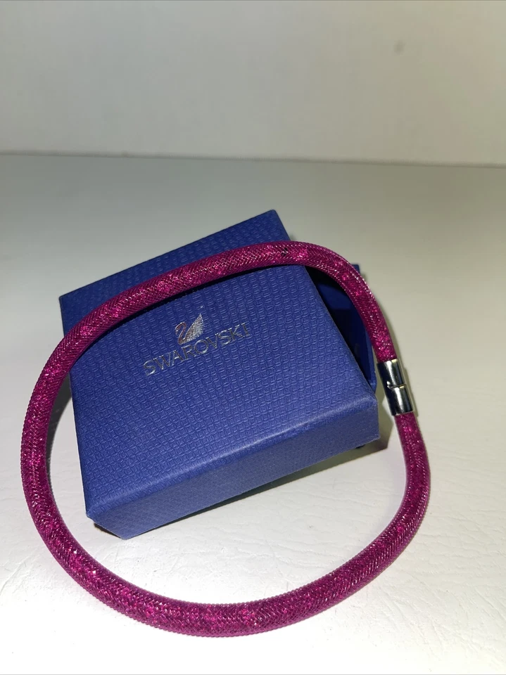 Pulsera doble tubo nailon fucsia Swarovski Stardust para mujer pequeña 5102547 Foto 1 de 4