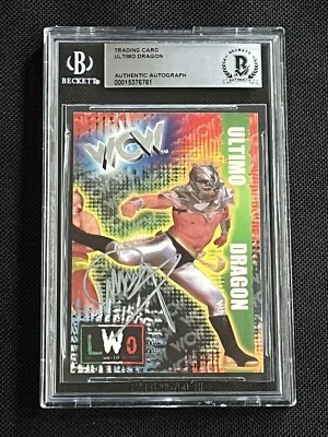 ULTIMO DRAGON 1999 TOPPS WCW PERU SIGNED AUTOGRAPHED CARD BECKETT BAS AUTHENTIC - Image 1 of 2