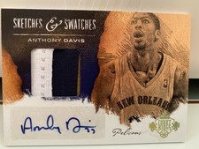 2013-14  Court Kings Sketches and Swatches Autographs Patch Anthony Davis /25