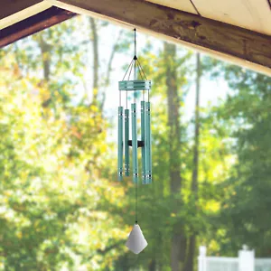 36"Long Tuned Traditional Teal Wind Chime Ornament Home Decor Unique Gift - Picture 1 of 1