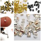 2000pcs Brass Crimp Beads End Tube Stopper 2mm Jewelry Making Color Choice