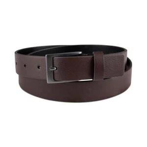 ALFANI Men's Stretch Tab Faux-Leather Belt Brown, Size Large 38-40 - Picture 1 of 2