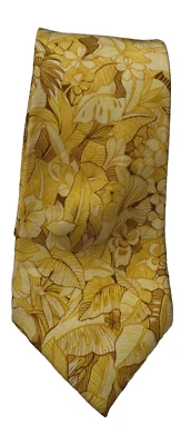 Corbata TOMMY BAHAMA Para Hombres Flor de Palmera Amarilla 100% Seda Foto 1 de 4