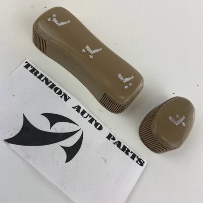 Infiniti I30 LH 1999 juego de 2 perillas de ajuste del asiento del lado del conductor marrón OEM Foto 1 de 4