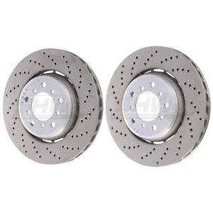 Discos de freno delanteros SHW 325x28 mm perforados X2 para BMW M3 E46 cupé/convertible - Imagen 1 de 5