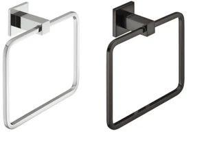 Häfele toallero Anguloso Toalla Anillo Montaje Pared Latón 201x50 MM Soporte - Imagen 1 de 7