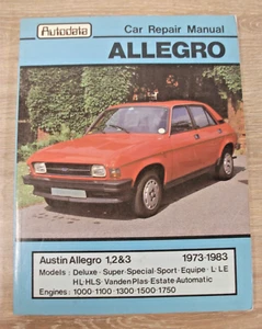 Vintage Autodata Car Repair Manual - Austin Allegro (All Models 1973-1983) - Picture 1 of 3