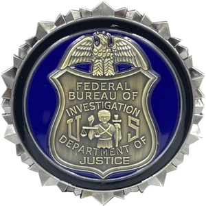 BL13-020 FBI Challenge Coin Special Agent Intel Analyst Federal Thin Blue Line - Picture 1 of 6