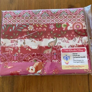 Fat Quarter Shop Dena Designs Eternal Love & Joy Fat Quarter Bundle Red - Picture 1 of 4