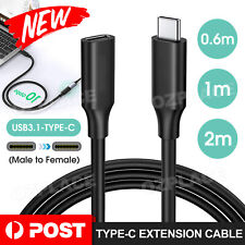 USB 3.1 Type-c Extension Charging Cable USB-C Male to Female Cord Lead 1M-2M