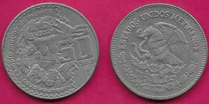 MÉXICO 50 PESOS 1982 VF-XF COYOLXAUHQUI TEMPLO MAYOR DE MÉXICO, ESTADOS UNIDOS M - Imagen 1 de 1