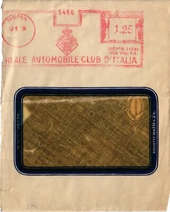 Italia 1934 cubierta de Roma franqueo mecánico real automovil club d'italia (1108 - Imagen 1 de 2