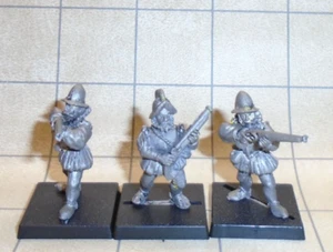 Warhammer Estalians (x3) Metal OOP - Empire State Troops Handgunners - Picture 1 of 4