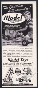 Modelo Doepke 1948 juguetes niveladora de carretera cargador de canastilla etc arte vintage anuncio impreso - Imagen 1 de 1