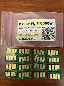 16 pz chip toner per ricarica stampante laser a colori Ricoh PC301, P C301W, P C300W - Foto 1 di 3